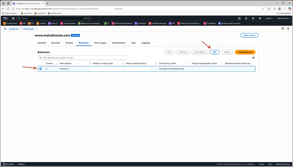 CloudFront Invalidation Step 2