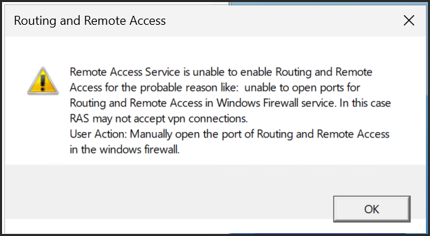 Firewall Error